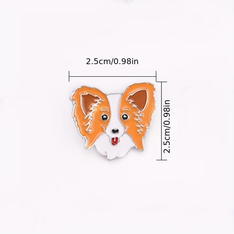 Dog Head Brooch Hat Emblem Corsage Hat Badges Metal Animal Accessories
