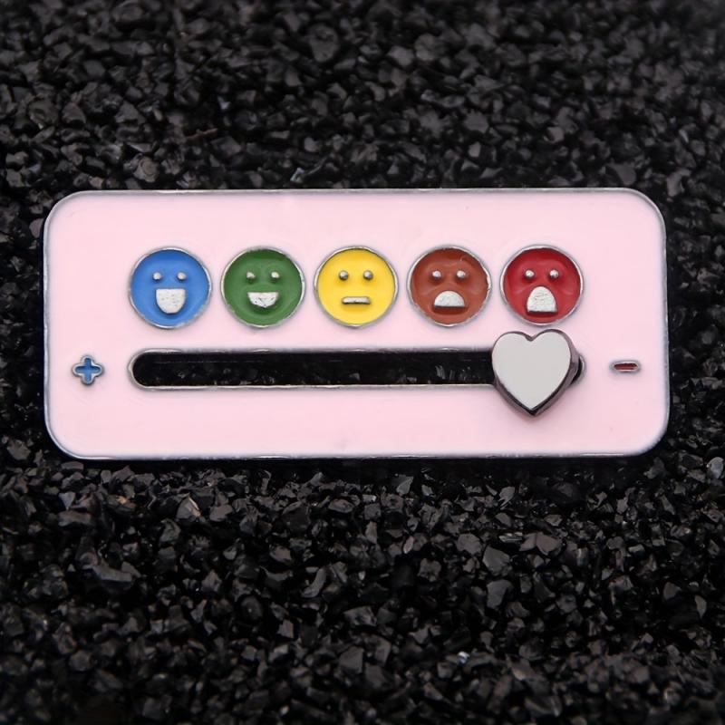 Smiley Face Mood Brooch Emotional Expression Enamel Pin