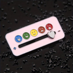 Smiley Face Mood Brooch Emotional Expression Enamel Pin