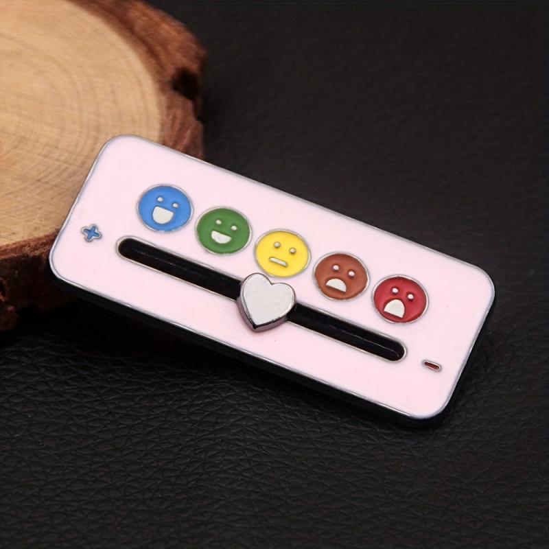 Smiley Face Mood Brooch Emotional Expression Enamel Pin