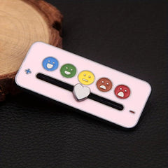 Smiley Face Mood Brooch Emotional Expression Enamel Pin