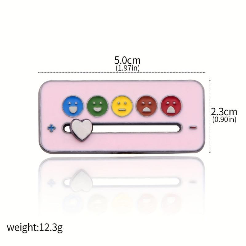 Smiley Face Mood Brooch Emotional Expression Enamel Pin