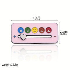 Smiley Face Mood Brooch Emotional Expression Enamel Pin