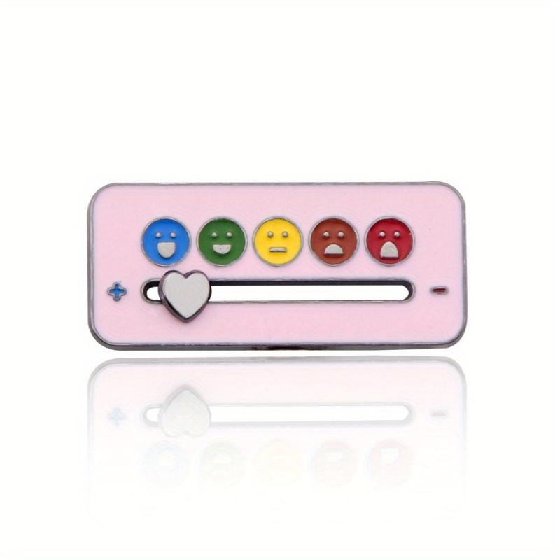 Smiley Face Mood Brooch Emotional Expression Enamel Pin