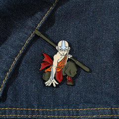 Bald Monk Metal Pin Ornament Lapel Pin Brooch