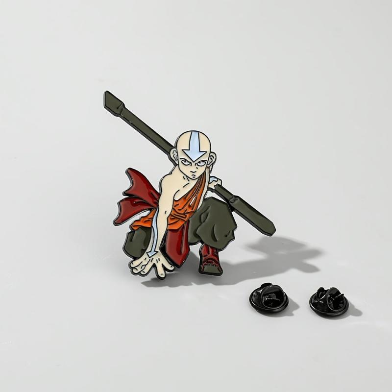Bald Monk Metal Pin Ornament Lapel Pin Brooch