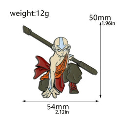 Bald Monk Metal Pin Ornament Lapel Pin Brooch