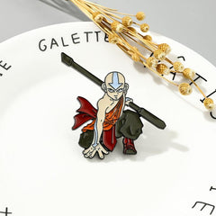 Bald Monk Metal Pin Ornament Lapel Pin Brooch