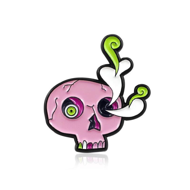 3 Styles Skull Water Grass Burst Eye Beads Skull Brooch