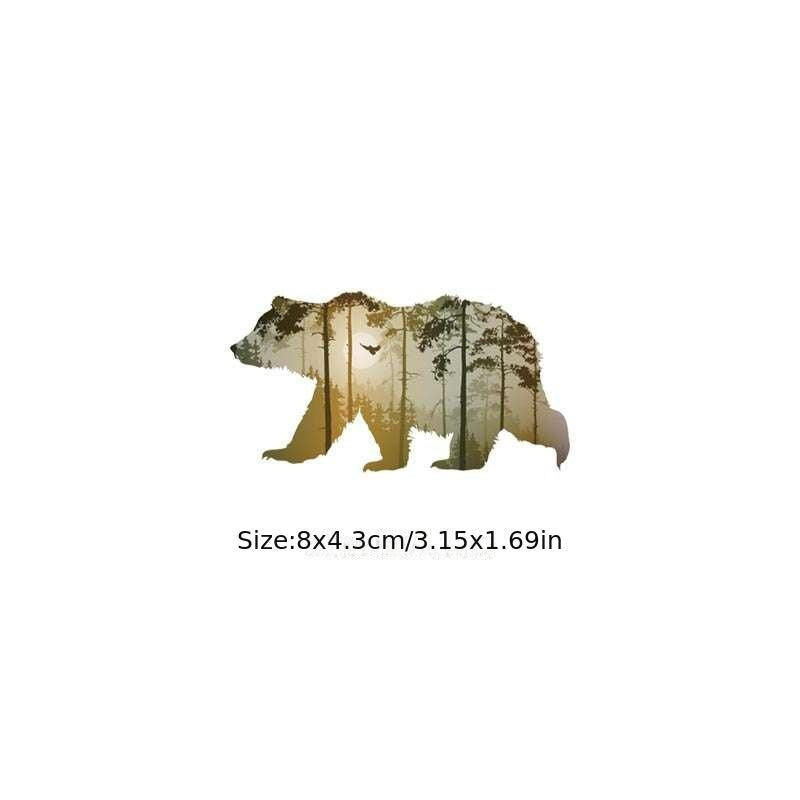 Big Bear Patch Strip Vinyl Thermal Sticker - T-Shirt DIY Application