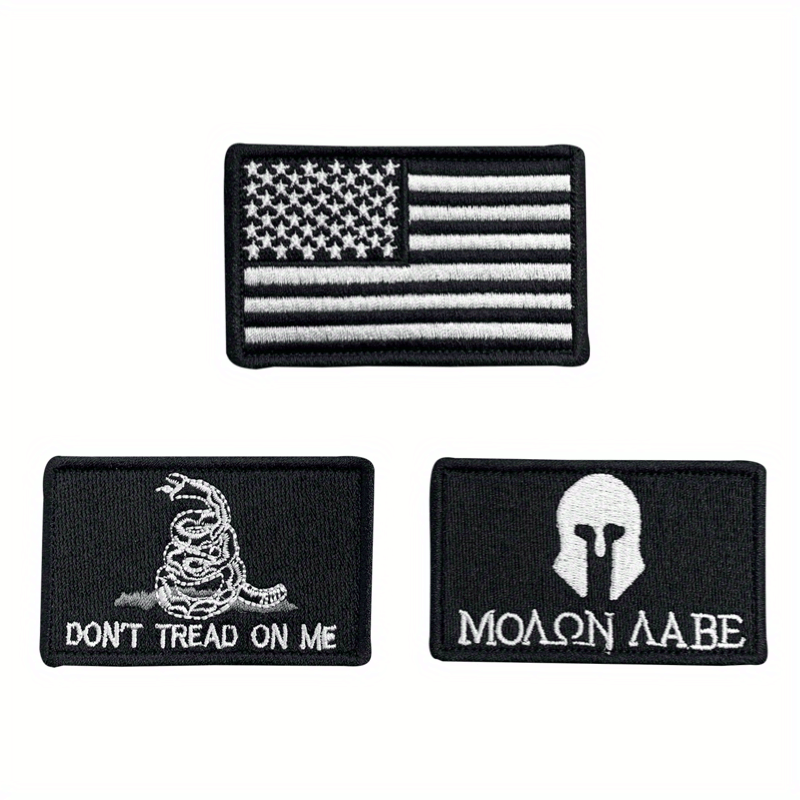 Men's Skull Embroidered Flower Patch Outdoor Stickers