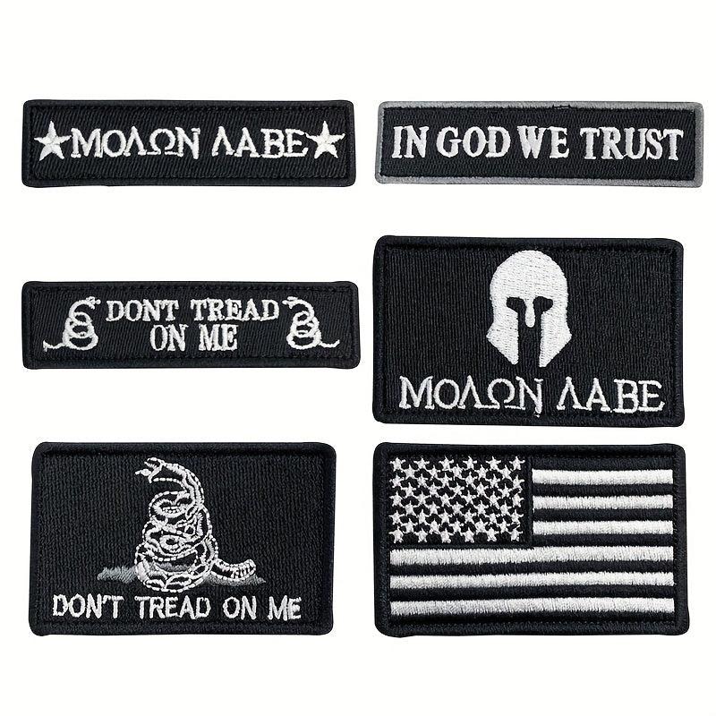 Men's Skull Embroidered Flower Patch Outdoor Stickers
