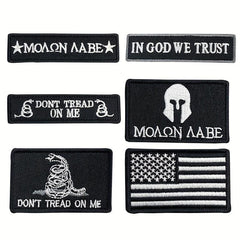 Men's Skull Embroidered Flower Patch Outdoor Stickers