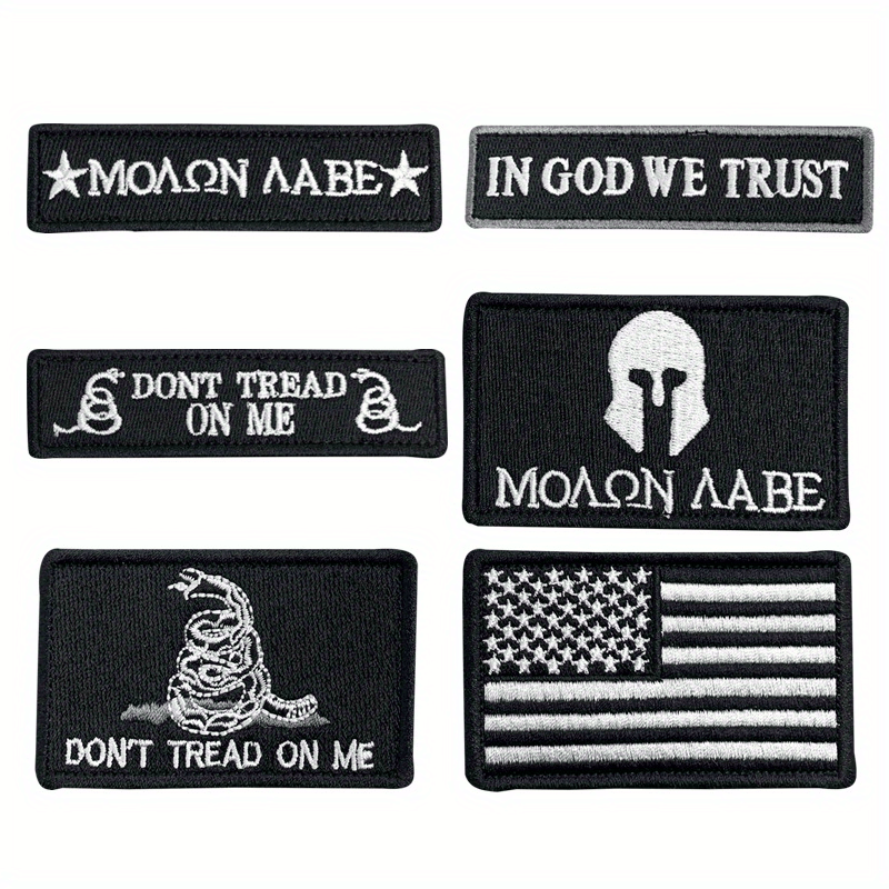 Men's Skull Embroidered Flower Patch Outdoor Stickers