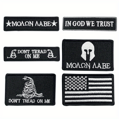 Men's Skull Embroidered Flower Patch Outdoor Stickers
