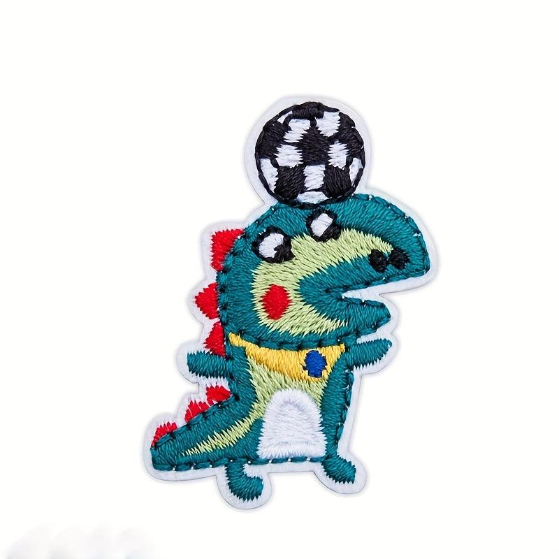 13pcs Dinosaur Theme Iron On Patches DIY Crafts Projects For Clothing