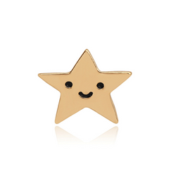 1pc Smile Face Pentagram Alloy Pin Clothing Bag Accessories Couple Pin