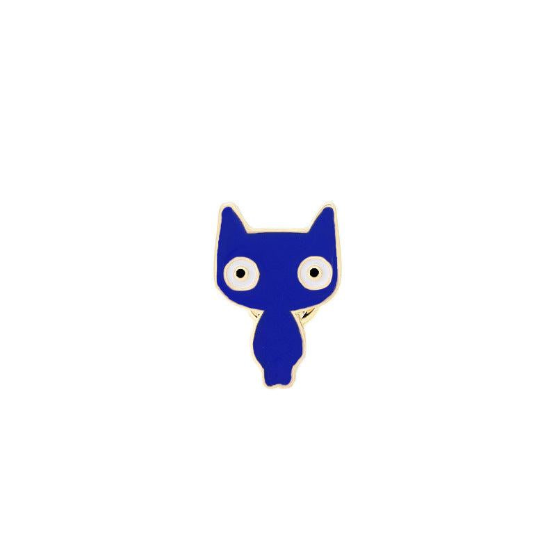 Cartoon Big eyed Cat Pin Clothes Bag Access.