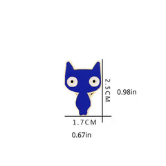 Cartoon Big eyed Cat Pin Clothes Bag Access.