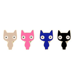 Cartoon Big eyed Cat Pin Clothes Bag Access.