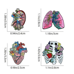 Men's Organ Floral Zinc Alloy Brooch Backpack Accessory