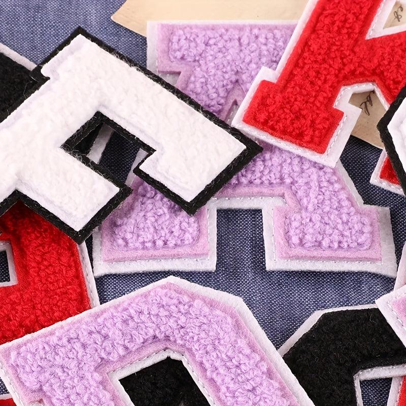 26pcs Snow Neil Iron On Letter Patches Sew On Embroidered Stickers
