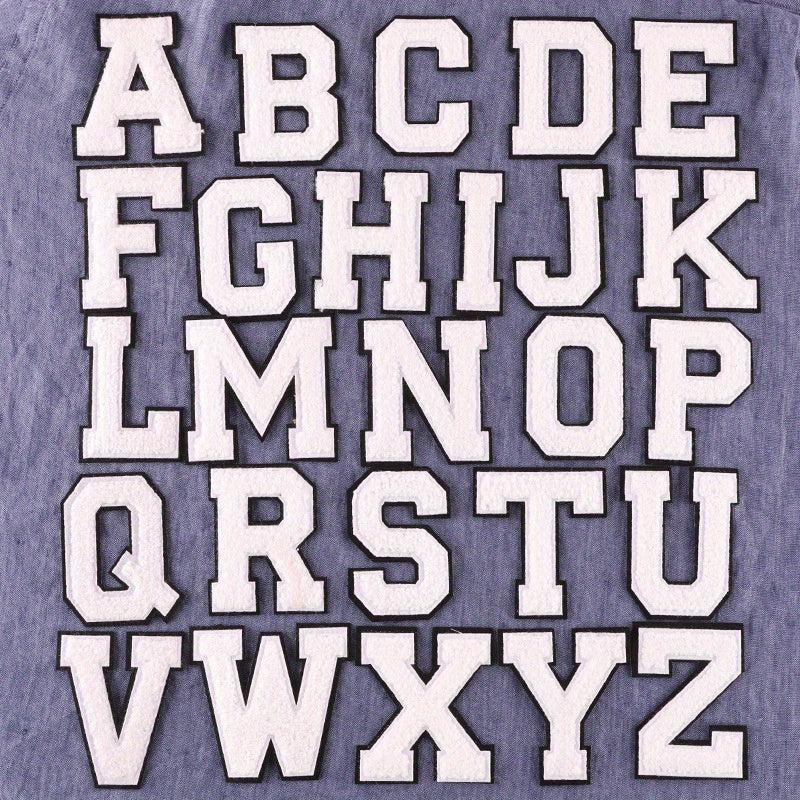 26pcs Snow Neil Iron On Letter Patches Sew On Embroidered Stickers