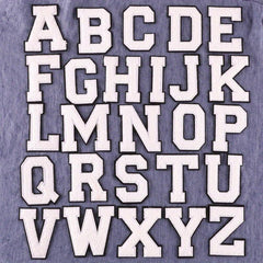 26pcs Snow Neil Iron On Letter Patches Sew On Embroidered Stickers