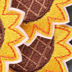 4pcs Sunflower Embroidered Patches for Girls Coat & Hat DIY