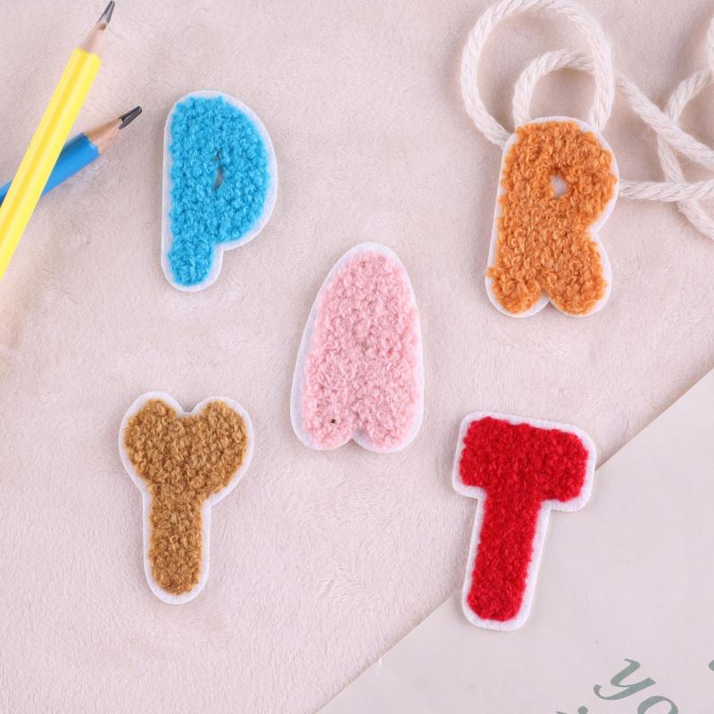 5pcs Embroidered Letter Badges Iron On Patches Sew On Embroidered Applique