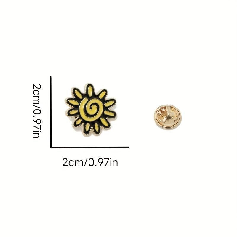 Small Sun Metal Badge Enamel Pin