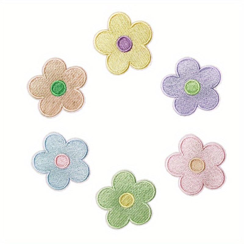 Heart Flower Iron On Patches for Kids Sew On Embroidered Applique