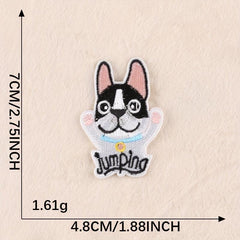 6pcs Boys Cartoon Cat Dog Embroidery DIY Patch for Clothes Backpack Hat