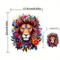 Colorful Lions Iron on Decals For Men