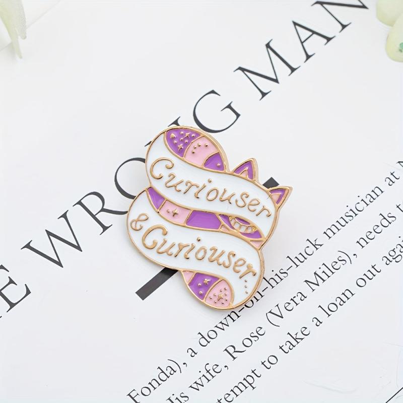 3pcs Cartoon Metal Badge Heart Letter Brooch Decoration for Men