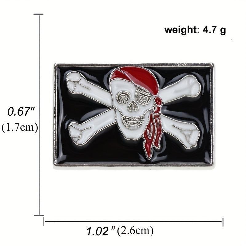 Men's Halloween Skull Brooch - Retro Zinc Alloy Demon Collar Pin