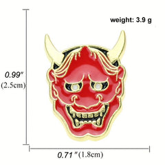 Men's Halloween Skull Brooch - Retro Zinc Alloy Demon Collar Pin