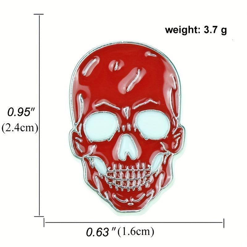 Men's Halloween Skull Brooch - Retro Zinc Alloy Demon Collar Pin