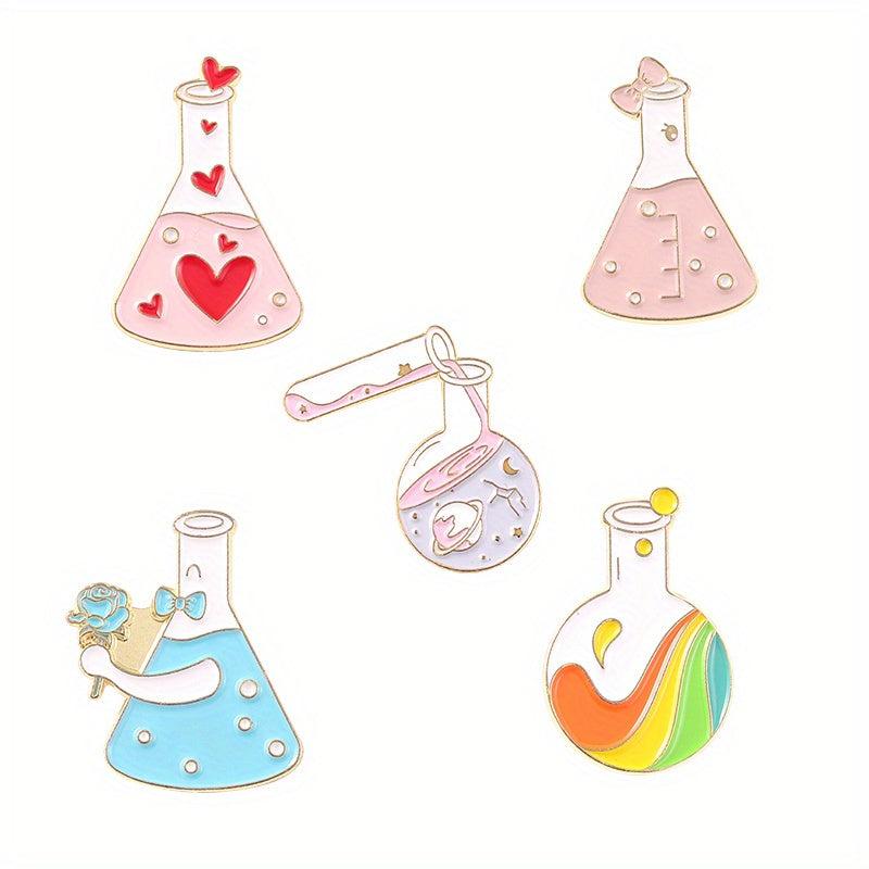 Galaxy Bottle & Heart Brooche