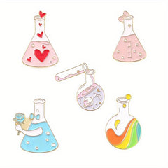 Galaxy Bottle & Heart Brooche