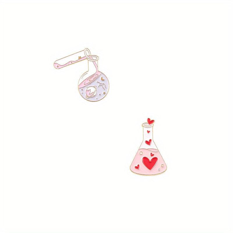 Galaxy Bottle & Heart Brooche