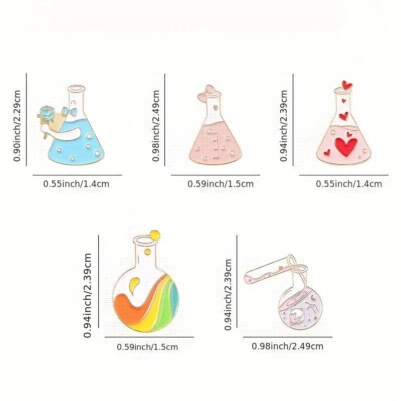 Galaxy Bottle & Heart Brooche