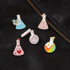 Galaxy Bottle & Heart Brooche
