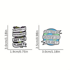Earth Shaped Brooch For Men Alloy Badge Holiday Gift