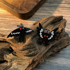 Punk Animal Bat Pins Classic Mothman Enamel Badges Heroism Series Brooches