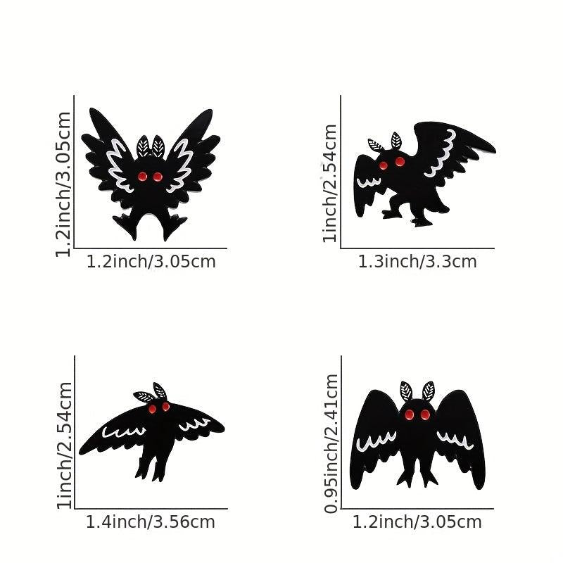 Punk Animal Bat Pins Classic Mothman Enamel Badges Heroism Series Brooches