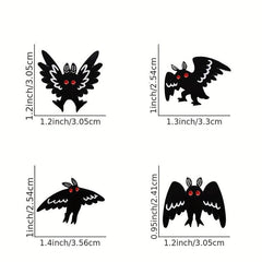 Punk Animal Bat Pins Classic Mothman Enamel Badges Heroism Series Brooches