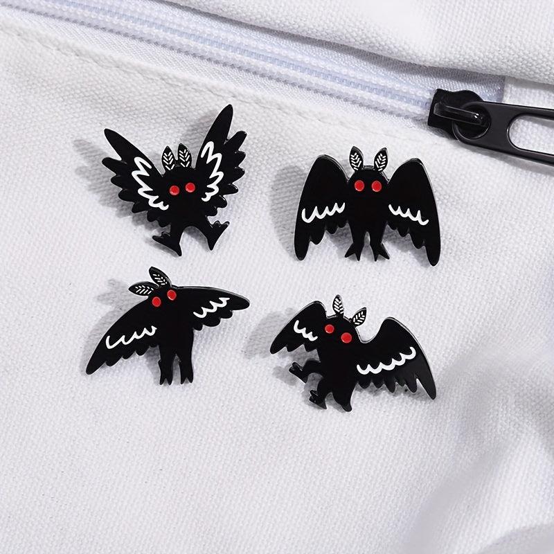 Punk Animal Bat Pins Classic Mothman Enamel Badges Heroism Series Brooches