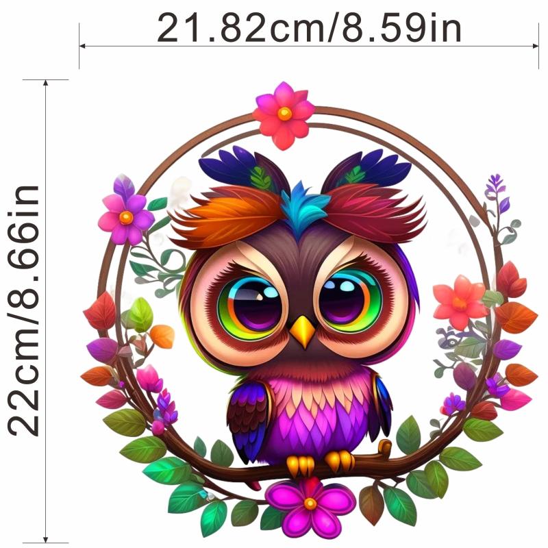 Owl Garland Style Patch Iron-On Transfer Film