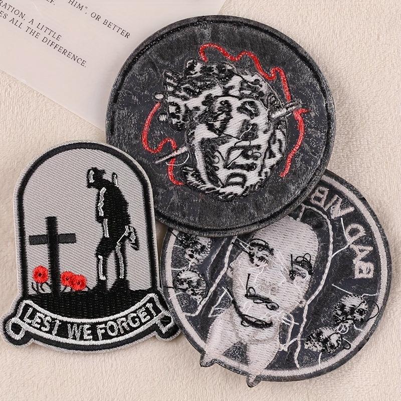 3pcs Boys Y2K Embroidery DIY Patch For Clothes B
